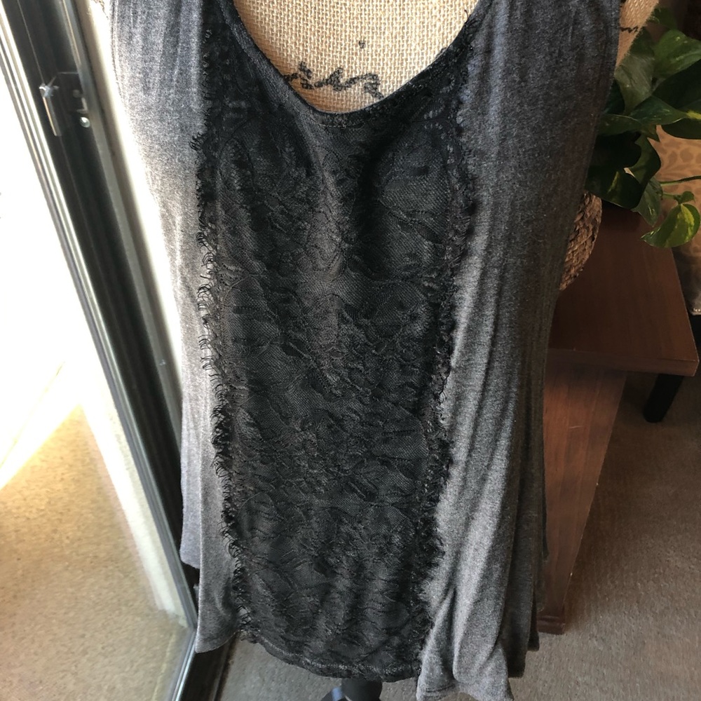 Mossimo tunic tank with lace inlay.